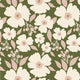 Indy Bloom Fabric - Easter Party - Blossoms Olive 12