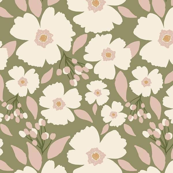 Indy Bloom Fabric Easter Party Blossoms Sage 13 – pre-order designer fabric Australia | Fabric by Missy Rose