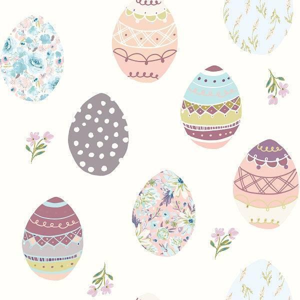 Indy Bloom Fabric Easter Party Eggs 04 – custom printed pre-order fabric Australia | Fabric by Missy Rose