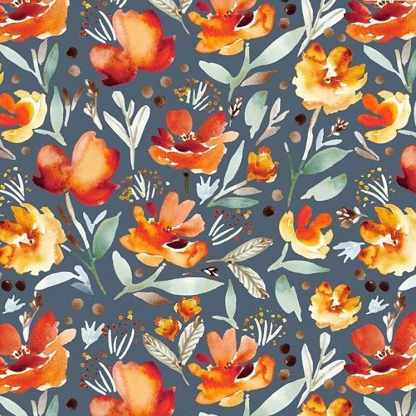 Indy Bloom Fabric Fall Crimson Berry 01 – premium custom printed fabric for sewing | Fabric by Missy Rose