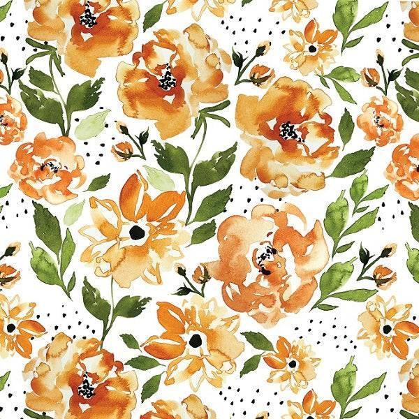 Indy Bloom Fabric Fall Halloween Floral 02 – Australian custom printed fabric pre-order | Fabric by Missy Rose