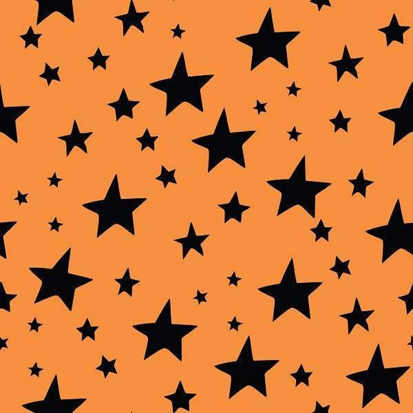 Indy Bloom Fabric Fall Orange Stars 25 – Australian custom printed fabric pre-order | Fabric by Missy Rose