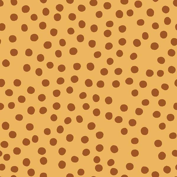Indy Bloom Fabric Fall Pumpkin Latte Polka 29 – made-to-order custom fabric by the metre | Fabric by Missy Rose