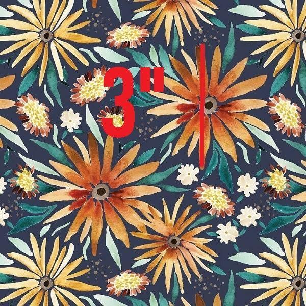 Indy Bloom Fabric Fall Sunflower Blue 09 – premium custom printed fabric for sewing | Fabric by Missy Rose