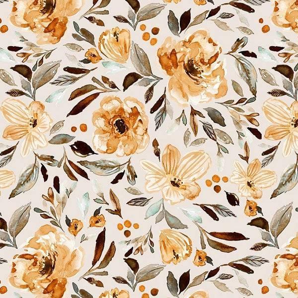 Indy Bloom Fabric Fall Sweet Pea Garden Autumn 15 – premium custom printed fabric for sewing | Fabric by Missy Rose