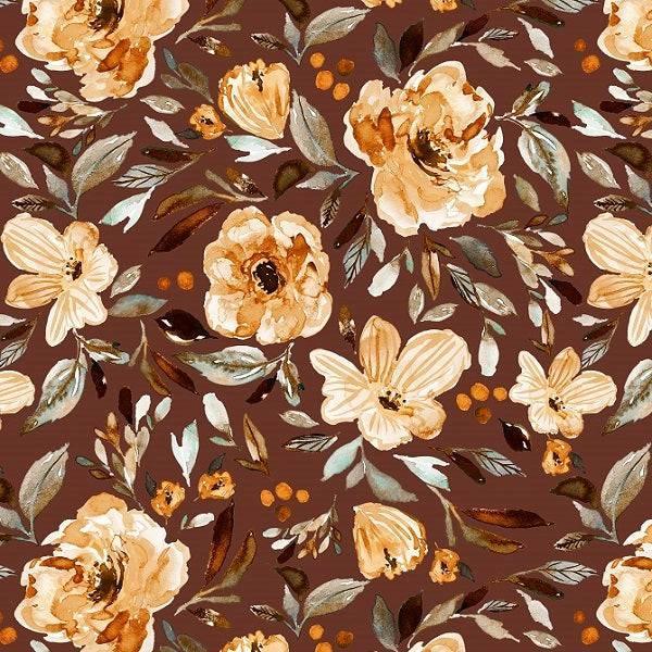 Indy Bloom Fabric Fall Sweet Pea Garden Ruby 14 – made-to-order custom fabric by the metre | Fabric by Missy Rose