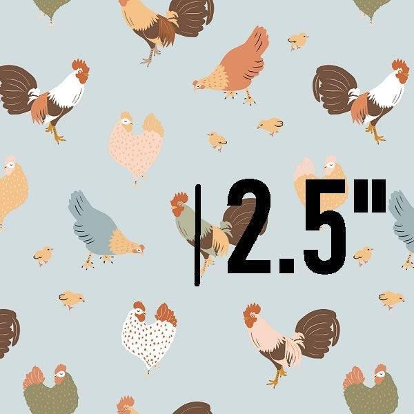 Indy Bloom Fabric Farmhouse Cluck Cluck in Robins Egg 06 – made-to-order custom fabric by the metre | Fabric by Missy Rose