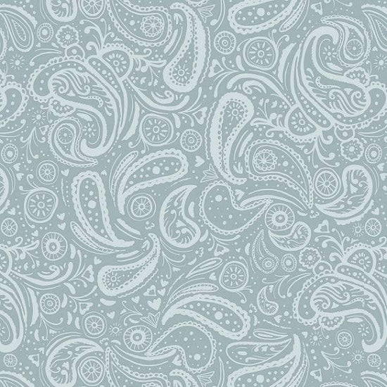 Indy Bloom Fabric - Farmhouse - Jean Blue Paisley 09 - Fabric by Missy Rose Pre-Order