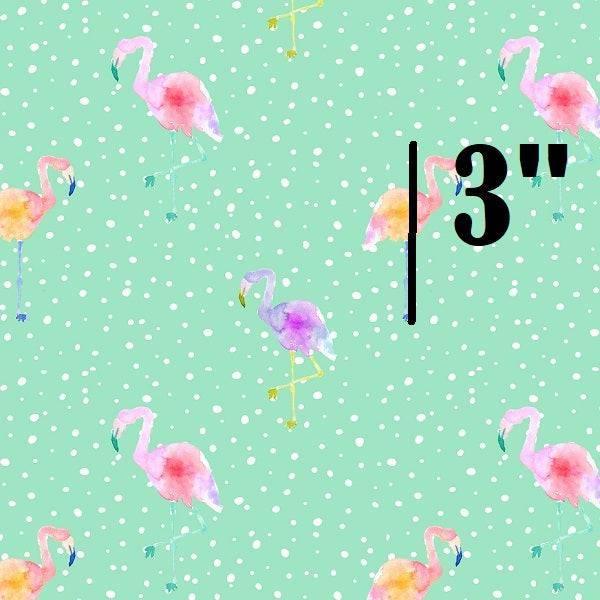 Indy Bloom Fabric Flamingo Summer Green 03 – premium custom printed fabric for sewing | Fabric by Missy Rose
