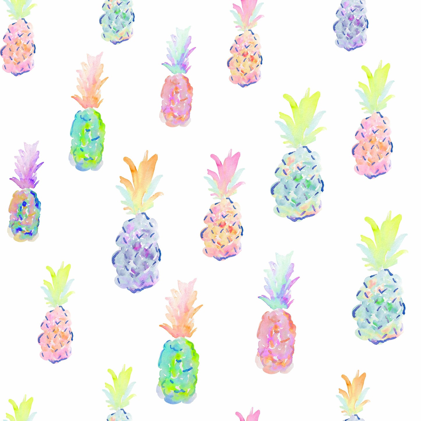 Load image into Gallery viewer, IB Flamingo Summer - Pineapple Party White 06 - Fabric by Missy Rose Pre-Order
