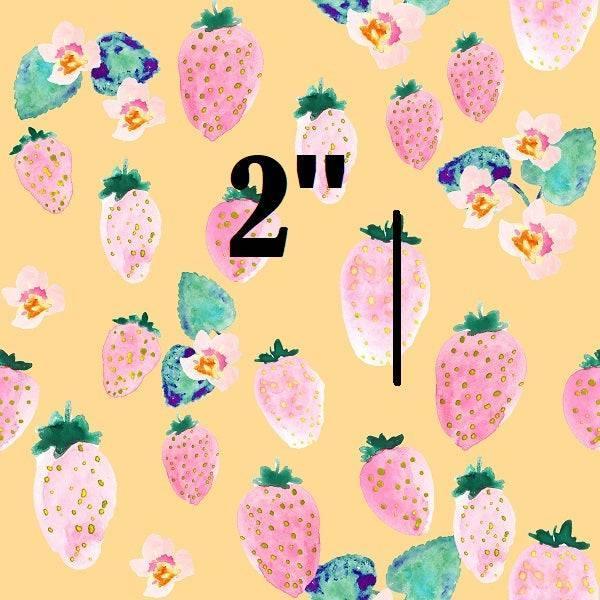 Indy Bloom Fabric Flamingo Summer Strawberry Yellow 12 – premium custom printed fabric for sewing | Fabric by Missy Rose
