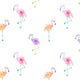 Indy Bloom Fabric - Flamingo Summer - White 08