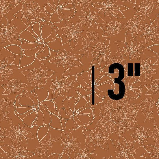 Indy Bloom Fabric - Flower Child - Sketched floral in Brown 06 - Fabric by Missy Rose Pre-Order