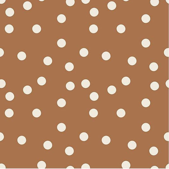 Indy Bloom Fabric - Flower Child - Boho Polka dot in Brown 11 - Fabric by Missy Rose Pre-Order