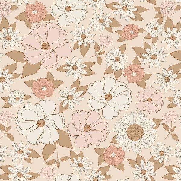 Indy Bloom Fabric Flower Child Blush Boho 03 – pre-order designer fabric Australia | Fabric by Missy Rose