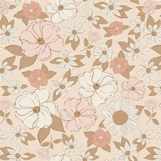 Indy Bloom Fabric - Flower Child - Blush Boho 03 - Fabric by Missy Rose Pre-Order