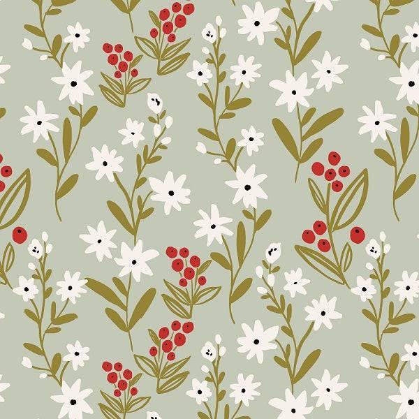Indy Bloom Fabric Frosty and Bright Frosted Meadow 02 – premium custom printed fabric for sewing | Fabric by Missy Rose