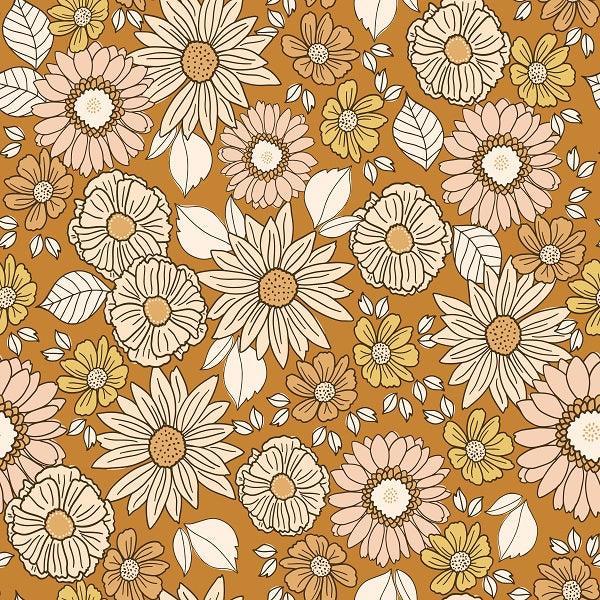 Indy Bloom Fabric Golden Autumn Floral 11 – Australian custom printed fabric pre-order | Fabric by Missy Rose