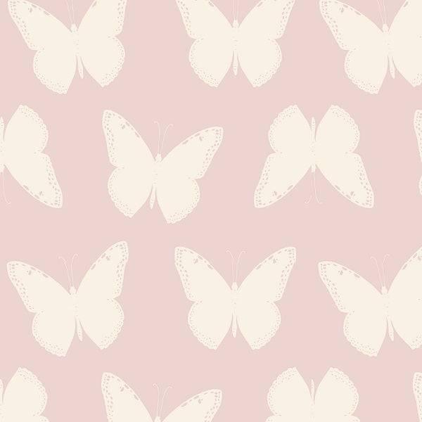 Indy Bloom Fabric Golden Girl Butterflies in Lavender 07 – premium custom printed fabric for sewing | Fabric by Missy Rose