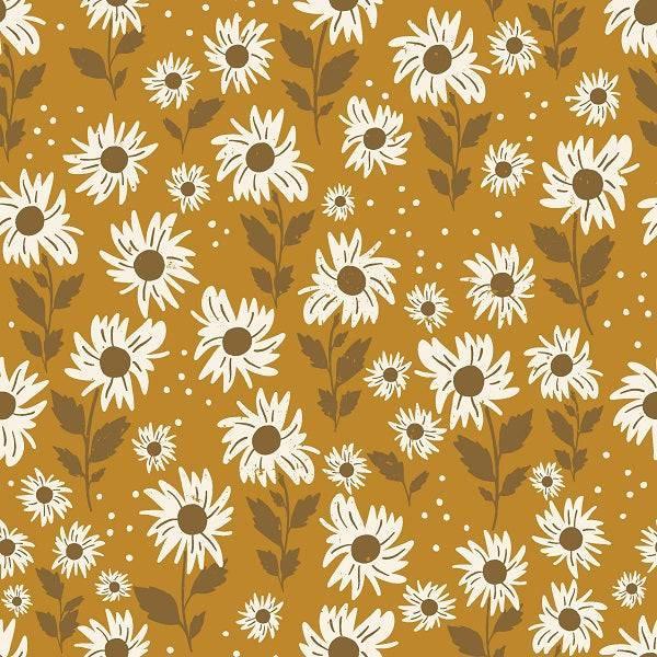 Indy Bloom Fabric Golden Girl Sunflowers in Golden 05 – Australian custom printed fabric pre-order | Fabric by Missy Rose