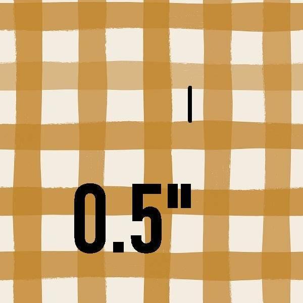 Indy Bloom Fabric - Grandmas Garden Gingham Golden 16 – premium custom printed fabric for sewing | Fabric by Missy Rose
