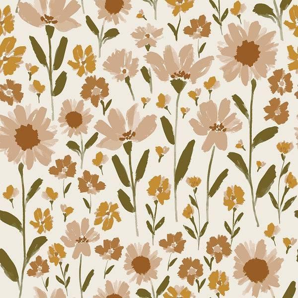 Indy Bloom Fabric - Grandmas Garden Mauve in Blush 01 – premium custom printed fabric for sewing | Fabric by Missy Rose