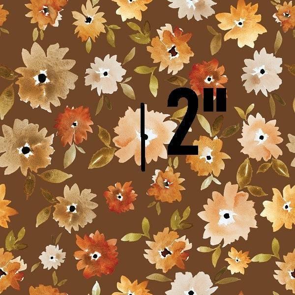 Indy Bloom Fabric - Grandmas Garden Mums in Chocolate 10 – premium custom printed fabric for sewing | Fabric by Missy Rose