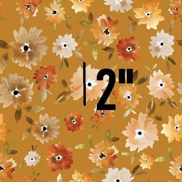 Indy Bloom Fabric - Grandmas Garden Mums in Golden 08 – made-to-order custom fabric by the metre | Fabric by Missy Rose