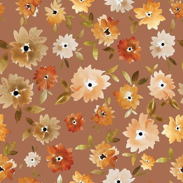 Indy Bloom Fabric - Grandmas Garden Mums in Mauve 09 – made-to-order custom fabric by the metre | Fabric by Missy Rose