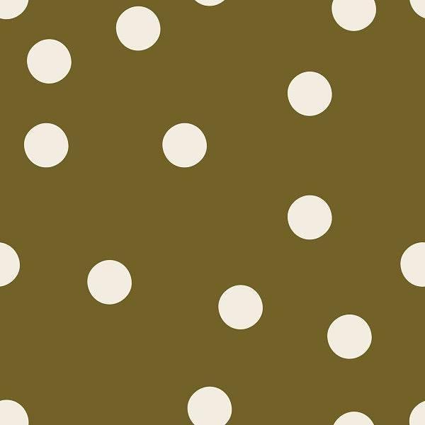 Indy Bloom Fabric - Grandmas Garden Olive Polka 19 – made-to-order custom fabric by the metre | Fabric by Missy Rose
