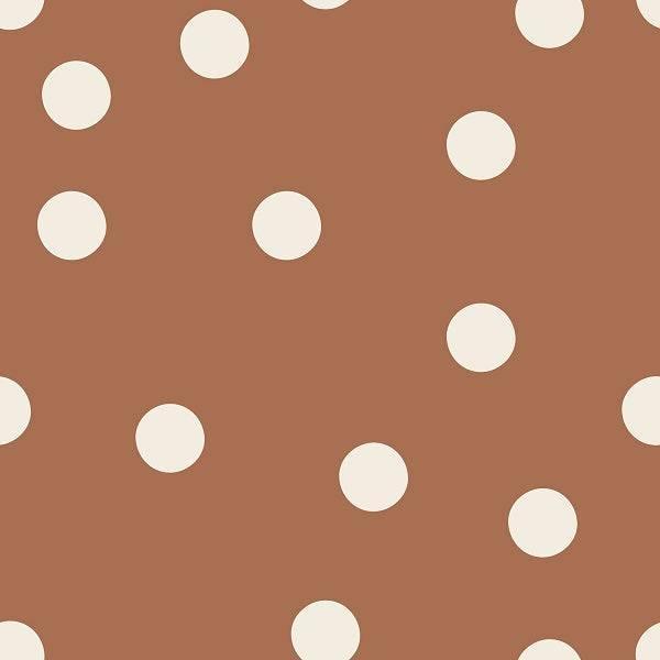 Indy Bloom Fabric - Grandmas Garden Rust Polka 20 – premium custom printed fabric for sewing | Fabric by Missy Rose