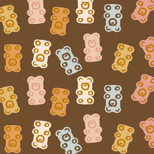 Indy Bloom Fabric - Hocus Pocus - Bears Chocolate 12 - Fabric by Missy Rose Pre-Order