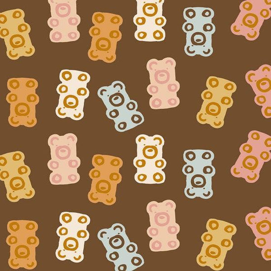 Indy Bloom Fabric - Hocus Pocus - Bears Chocolate 12 - Fabric by Missy Rose Pre-Order
