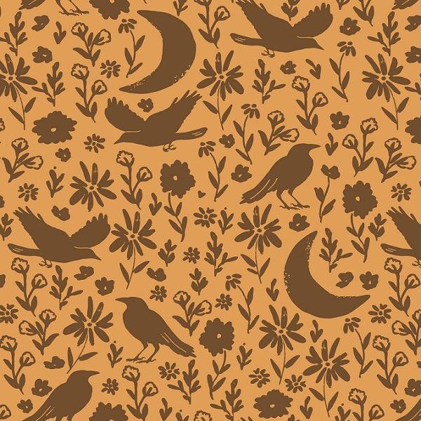 Indy Bloom Fabric Hocus Pocus Crop field in Pumpkin 08 – pre-order designer fabric Australia | Fabric by Missy Rose