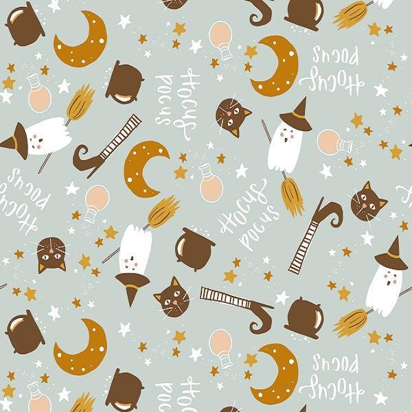 Indy Bloom Fabric Hocus Pocus Hocus in Fog 06 – made-to-order custom fabric by the metre | Fabric by Missy Rose