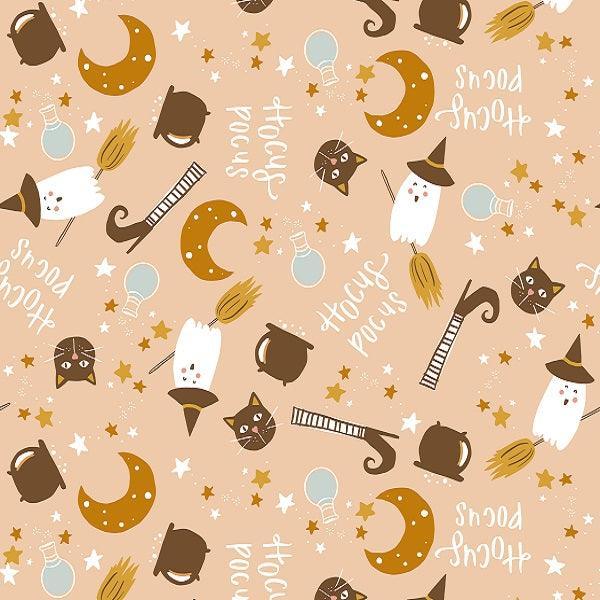 Indy Bloom Fabric Hocus Pocus Hocus in Peach 07 – Australian custom printed fabric pre-order | Fabric by Missy Rose