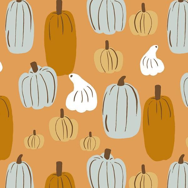 Indy Bloom Fabric Hocus Pocus Patch in Pumpkin 10 – custom printed pre-order fabric Australia | Fabric by Missy Rose