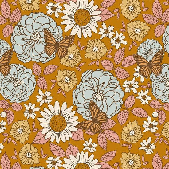 Load image into Gallery viewer, Indy Bloom Fabric - Hocus Pocus - Pumpkin Spice 01 - Fabric by Missy Rose Pre-Order
