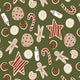Indy Bloom Fabric - Holly Jolly - Cookie in Evergreen 09