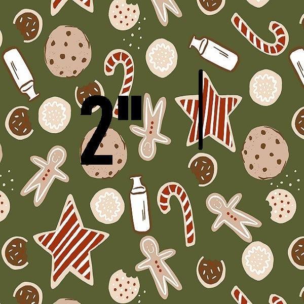 Indy Bloom Fabric Holly Jolly Cookie in Evergreen 09 – made-to-order custom fabric by the metre | Fabric by Missy Rose