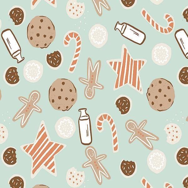 Indy Bloom Fabric Holly Jolly Cookie in Sugar 10 – made-to-order custom fabric by the metre | Fabric by Missy Rose