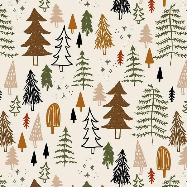 Indy Bloom Fabric Holly Jolly Forest Frost 01 – Australian custom printed fabric pre-order | Fabric by Missy Rose