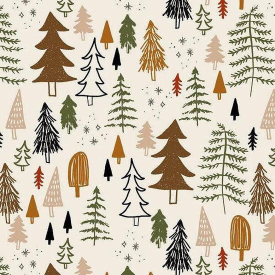 Indy Bloom Fabric - Holly Jolly - Forest Frost 01 - Fabric by Missy Rose Pre-Order