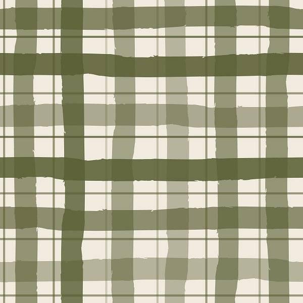 Indy Bloom Fabric Holly Jolly Gingham in Evergreen 14 – custom printed pre-order fabric Australia | Fabric by Missy Rose