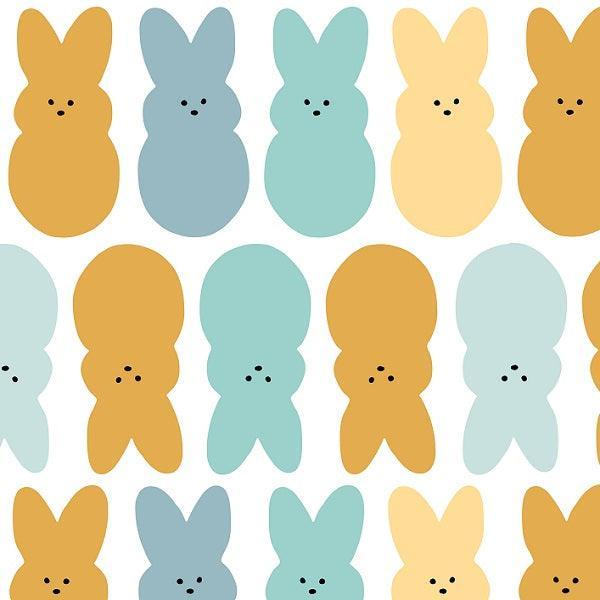 Indy Bloom Fabric Hunny Bunny Bunnies Blue 03 – Australian custom printed fabric pre-order | Fabric by Missy Rose