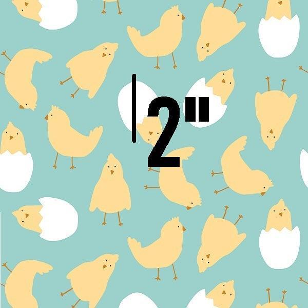Indy Bloom Fabric Hunny Bunny Chickies Teal 07 – made-to-order custom fabric by the metre | Fabric by Missy Rose