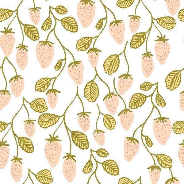 Indy Bloom Fabric - Hunny Bunny - Strawberries 02 - Fabric by Missy Rose Pre-Order