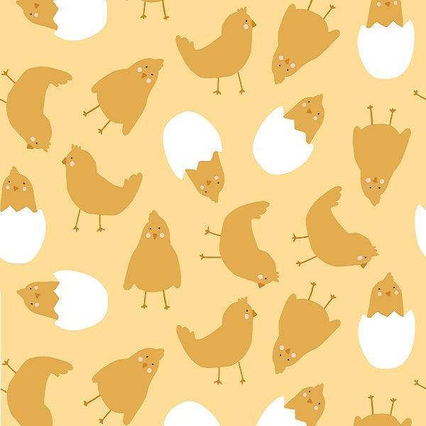 Indy Bloom Fabric Hunny Bunny Chickies Daffodil 08 – premium custom printed fabric for sewing | Fabric by Missy Rose