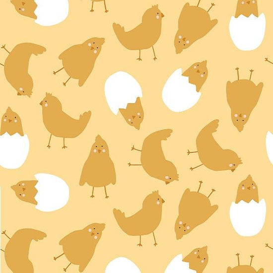 Indy Bloom Fabric - Hunny Bunny - Chickies Daffodil 08 - Fabric by Missy Rose Pre-Order