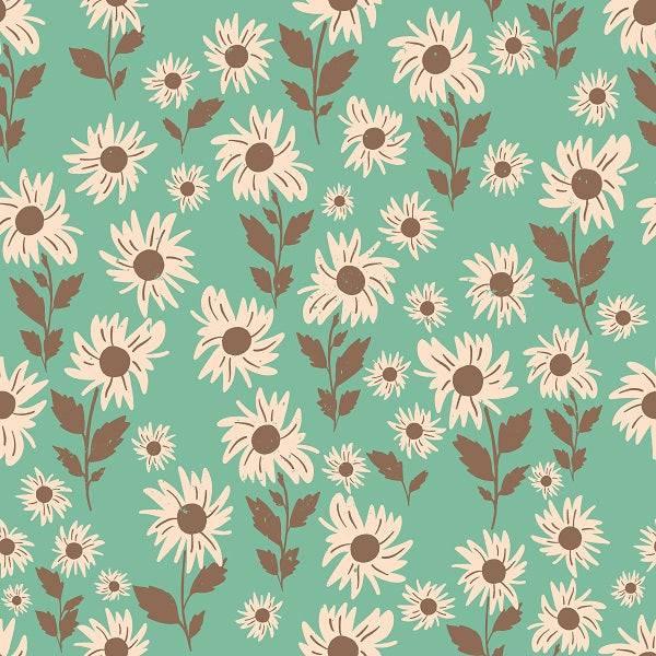 IB Infatuated Valentine - Daisy fields in Teal 02 - Fabric by Missy Rose Pre-Order